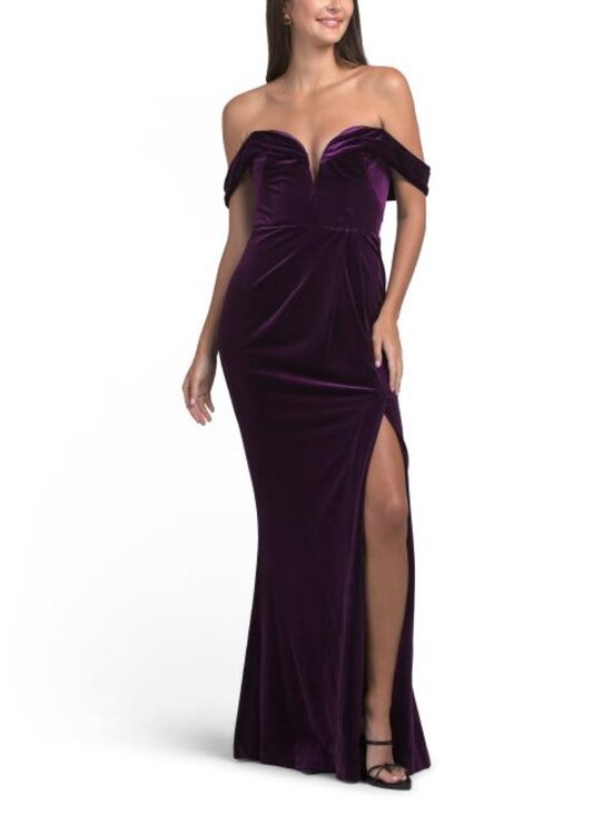 Marchesa Notte Dresses & Skirts - MARCHESA NOTTE Plunging Velvet Gown